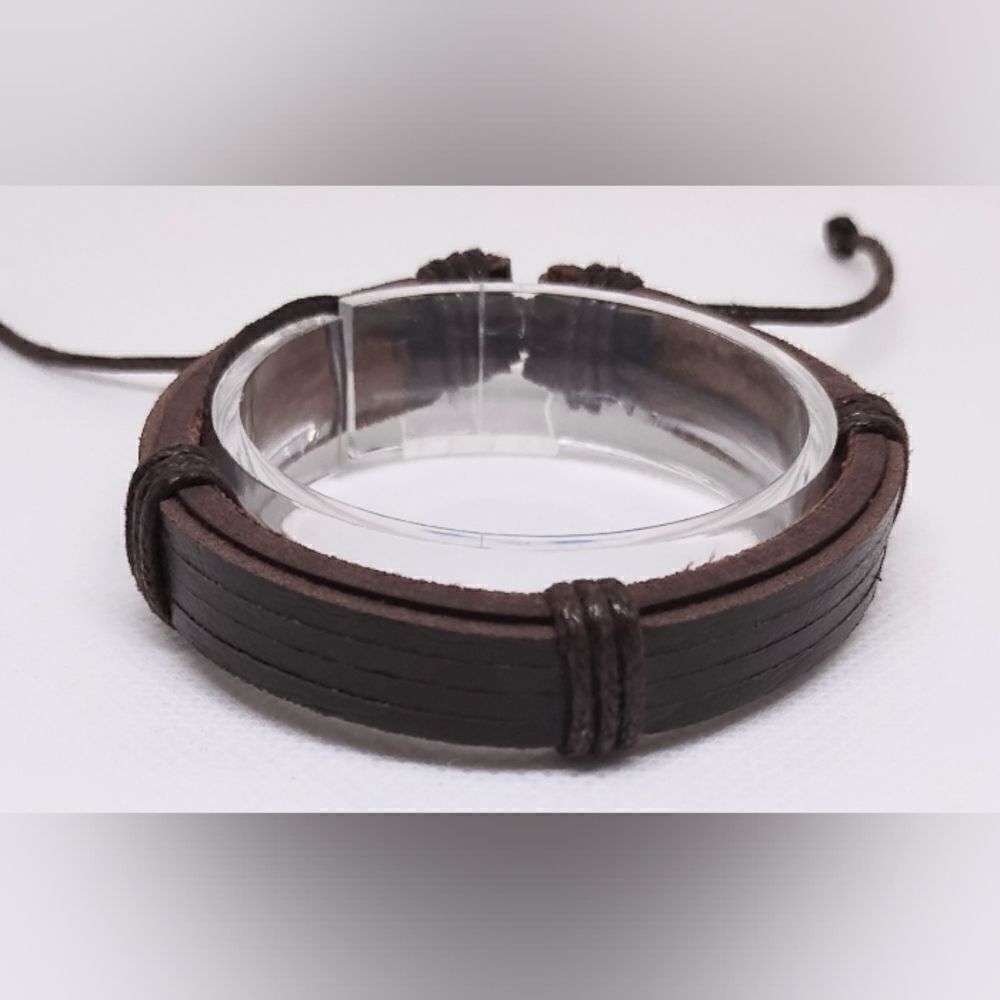 Men's bracelet leather brown new e27